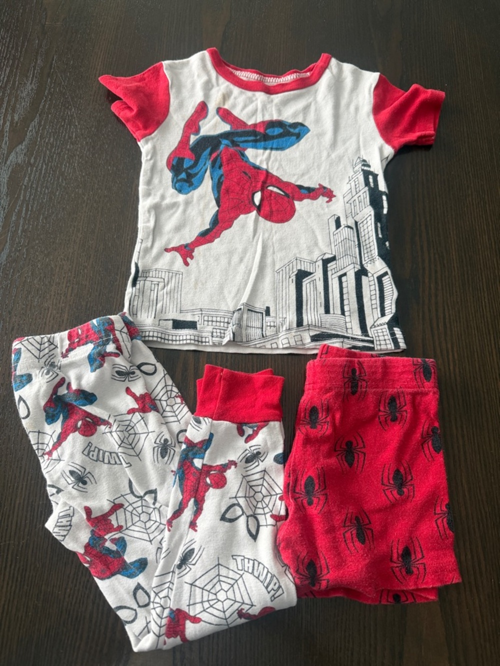 Marvel Spider-Man Kids Pajama Set - Red, White, Blue